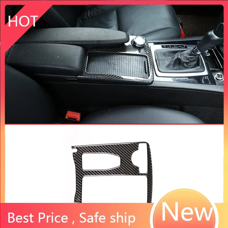 

Soft Carbon Fiber LHD and RHD For Mercedes Benz C Class W204 2008-2013 Central Console Cup Holder Frame Trim LLO