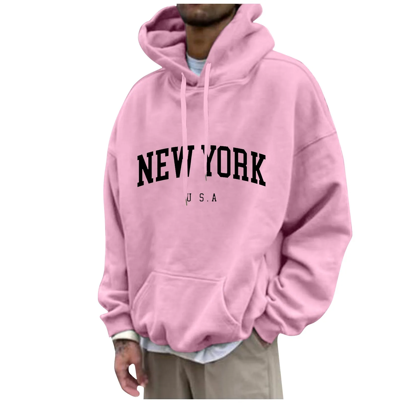 

2023 New Men'S Loose Print Hooded Pullover Sweater, Sweatshirt Men'S Casual Fashion Spring And Autumn Sweatshirt Ropa Masculina