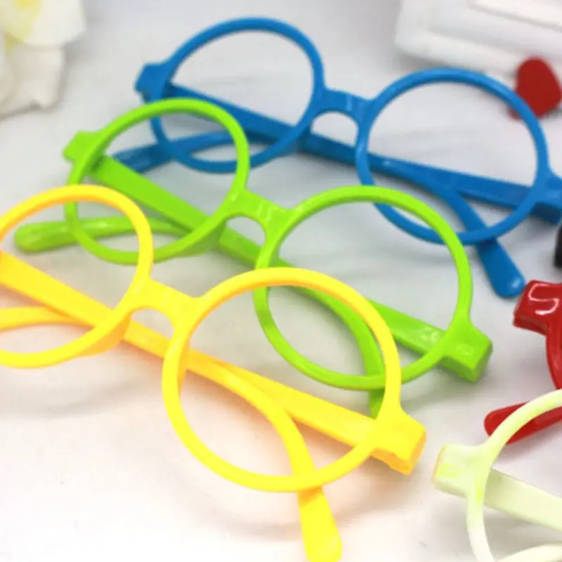 Ретро стиль ботаника милая детская круглая оправа для очков без линз карамельных