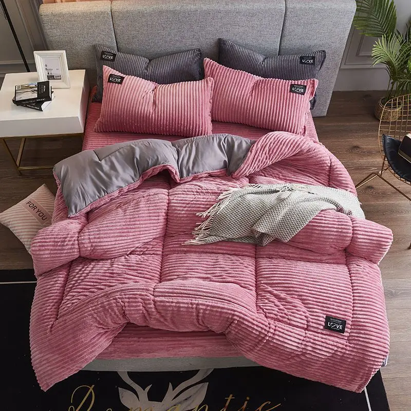 

New Autumn Winter Quilt Thicken Magic Velvet Quilt Winter Quilt Thicken Warm Dormitory Single Student King Size Comforter