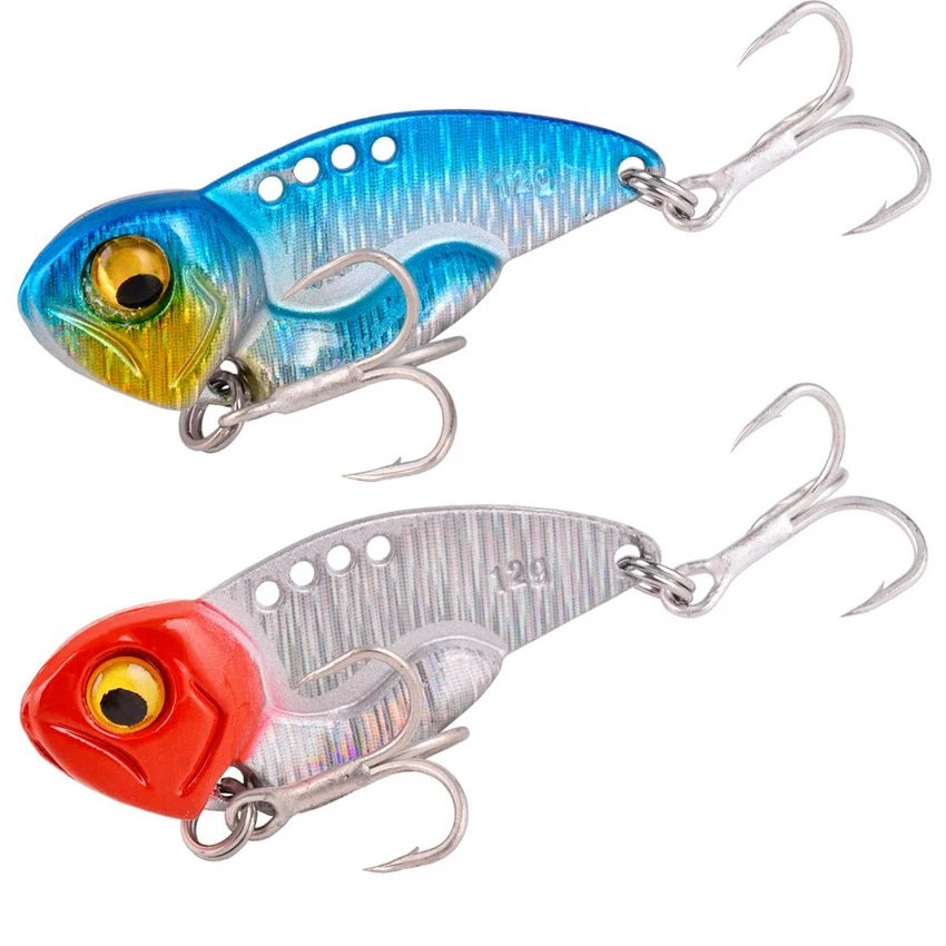 3D Eyes Metal Vib Blade Lure 5/7/10/12/14G Sinking Vibration Baits Artificial Vibe for Bass Pike Perch Fishing Long Shot Lure