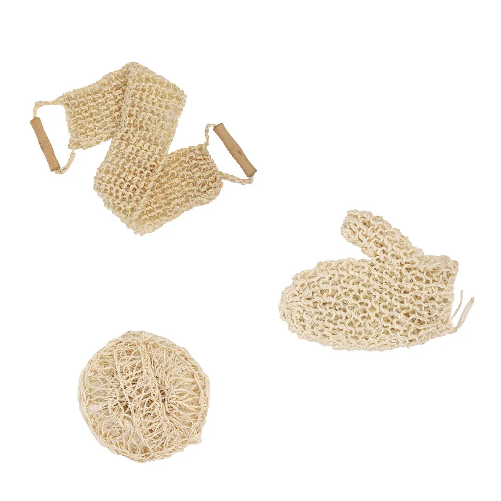 

Набор из 3 предметов, льняные перчатки для купания, портативные многоразовые Сменные моющиеся отшелушивающие шарики для ванной комнаты, сре...