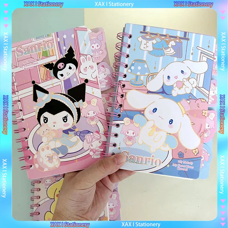 

New Sanrio My Melody Cinnamoroll Kuromi Portable Handbook Notepad Small Gift Stationery Creative Cute Cartoon Decorative Girls