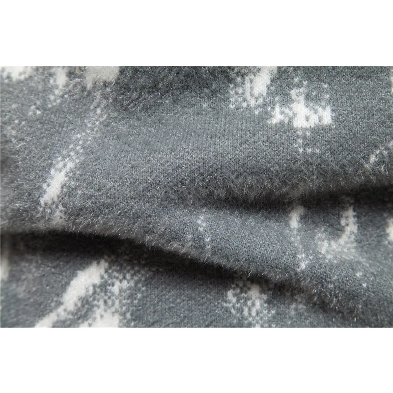 Мужской трикотажный джемпер с длинным рукавом и круглым вырезом