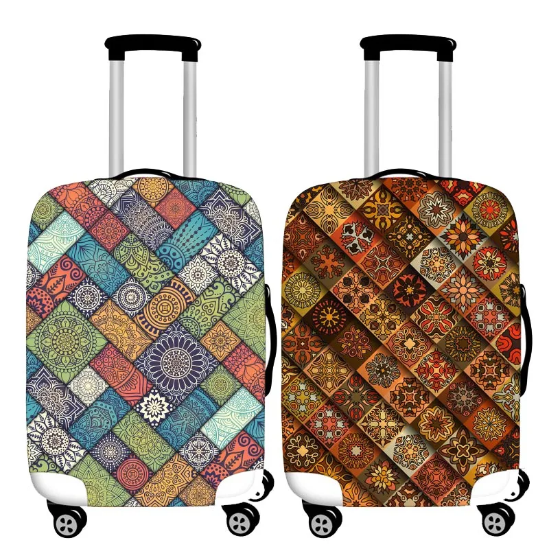 Trend Mechanical Pattern Luggage Protective Cover 18-32 Inches Thickening Elastic Luggage Cover Suitcase Case Travel Accessories