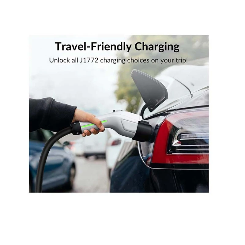 J1772 адаптер для зарядного устройства Tesla аксессуары [Макс. 80 А 240 В] Telsa NACS простой в