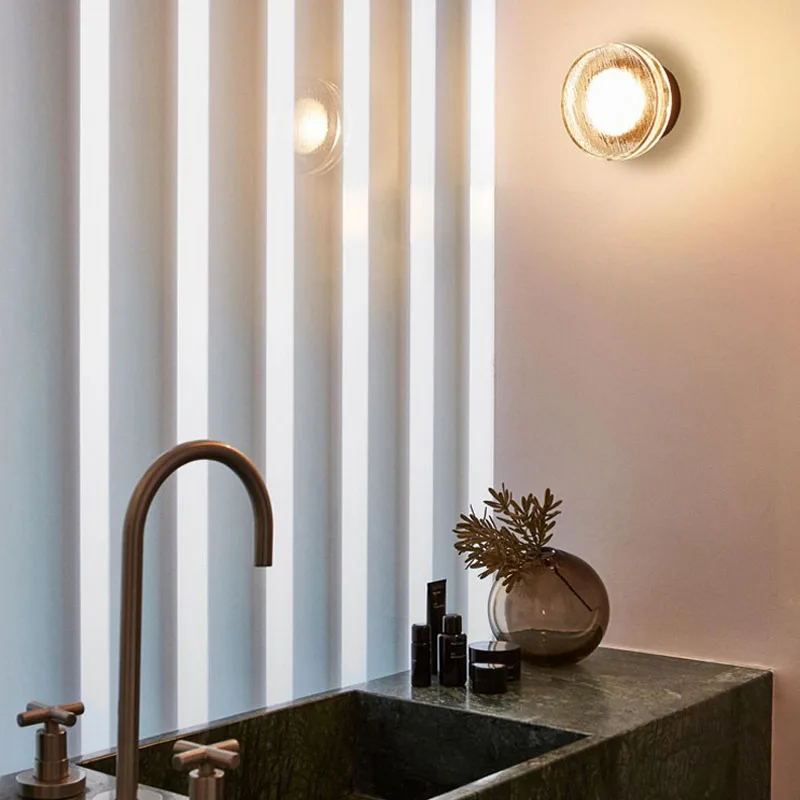 

New Luxury Designer Bed Headlights Bar Toilet Mirror Front Wall Lamp Acrylic Hydraulic Corridor Staircasse Crystal Mura Lighting