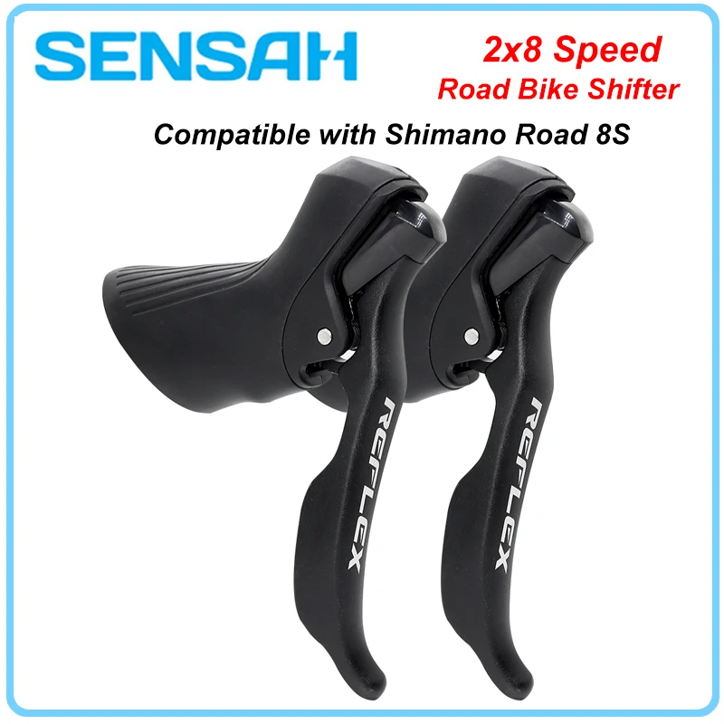 

SENSAH REFLEX 2x8 16 Speed Road Bike Shifter Brake Lever Bicycle Derailleurs Suit for SHIMANO Rear Derailleur SORA Tiagra Claris
