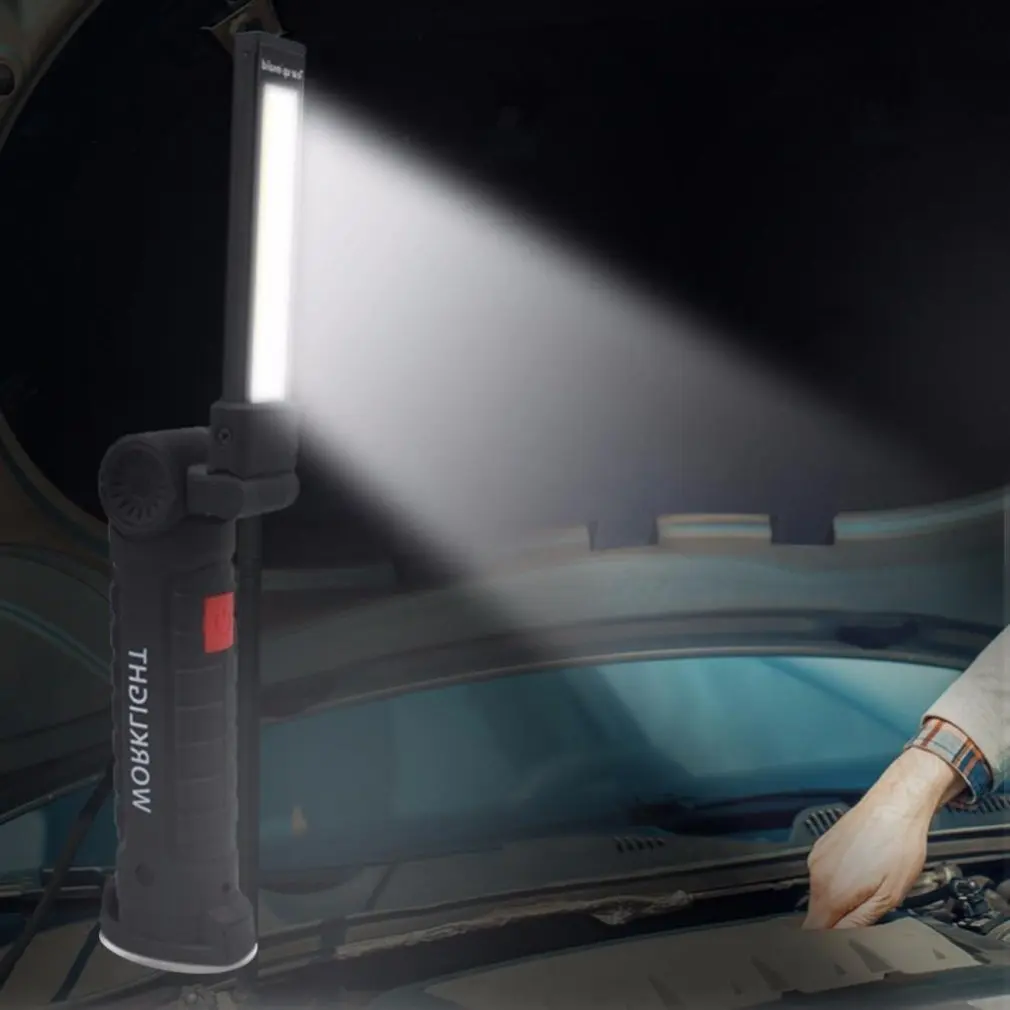 

Work Light Car Repair Hand Rechargeable 360 Degree Rotate Lamp Magnet Foldable Multi-Function Professional Flashlight