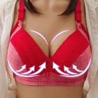 Бюстгальтер пуш-ап Женский, нижнее белье без косточек, удобный тонкий мягкий дышащий Бралетт, пикантное нижнее белье черного, красного цветов