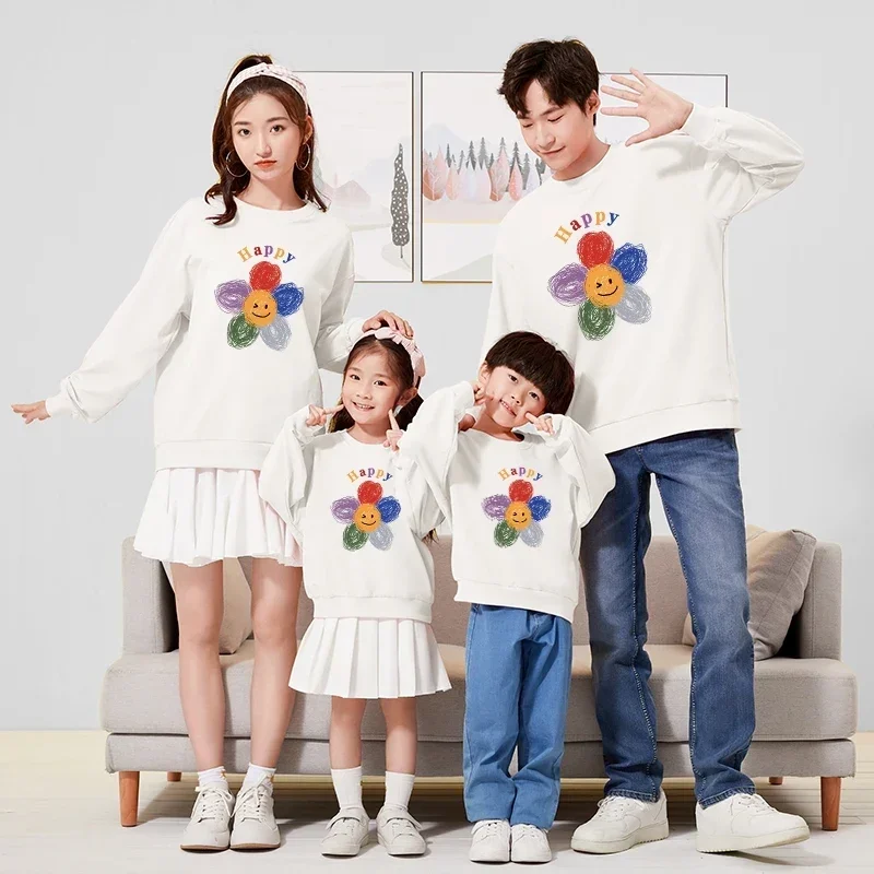 Рождественские одинаковые комплекты для всей семьи толстовки папы и сына