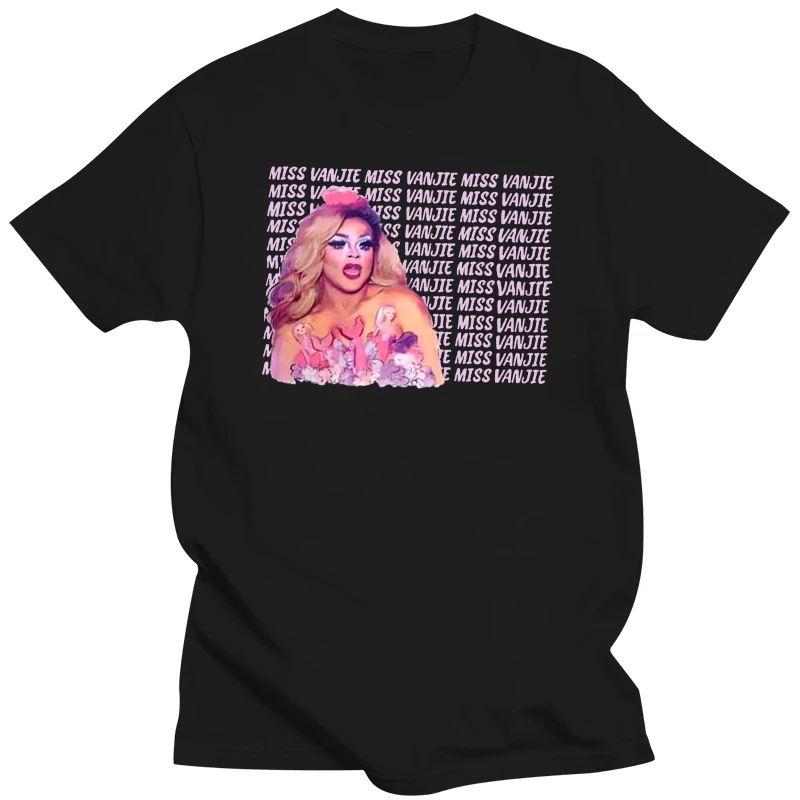 Miss Vanjie Rupaul Drag Race футболки Queen для мужчин, винтажные тройники из 100% хлопка футболки с коротким рукавом, Одежда большого размера
