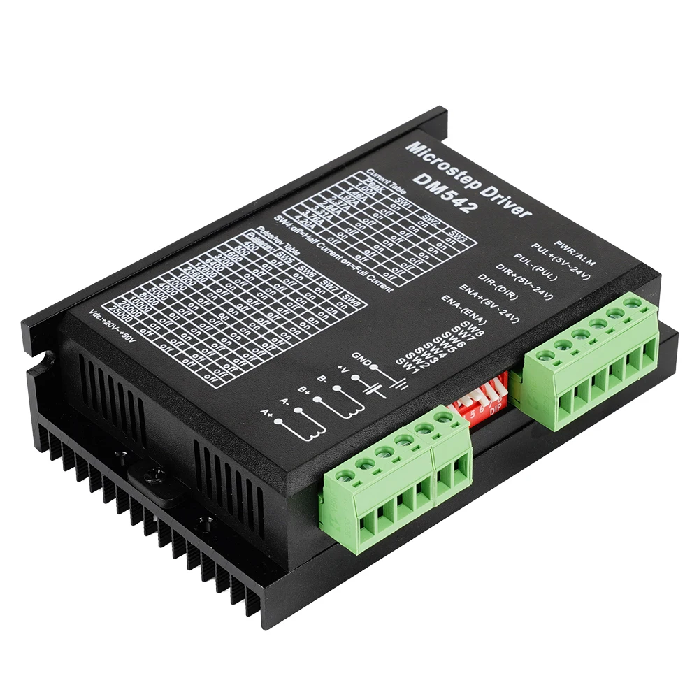 Цифровой Драйвер шагового двигателя DM542 2-фазный контроллер NEMA 17/23/34 для 57/60/86