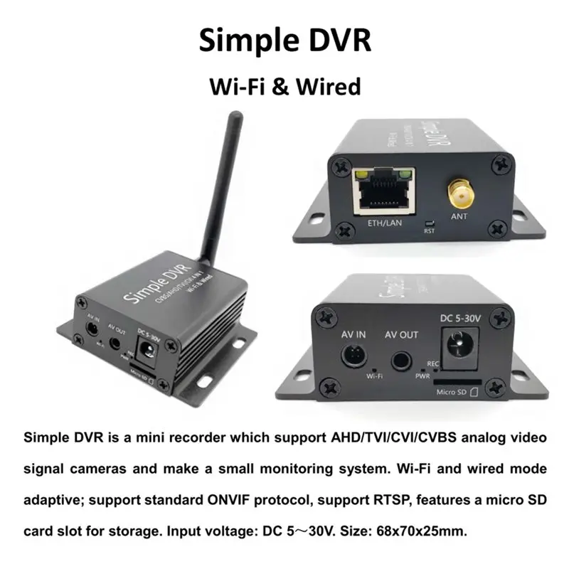 Фото [НОВИНКА! A25P] Простой Wi-Fi видеорегистратор DVR 1080P 2MP AHD CVI TVI CVBS для систем видеонаблюдения / P2P облачное видеонаб №2
