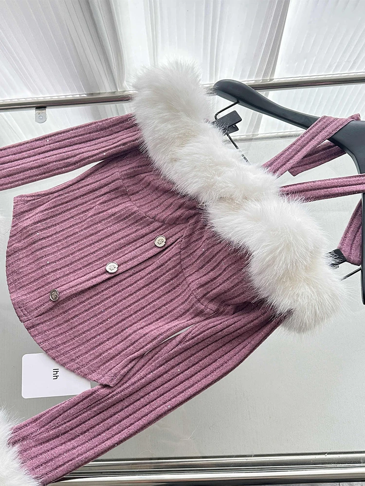 Зимний женский милый пушистый свитер с длинными рукавами трикотаж для девочек