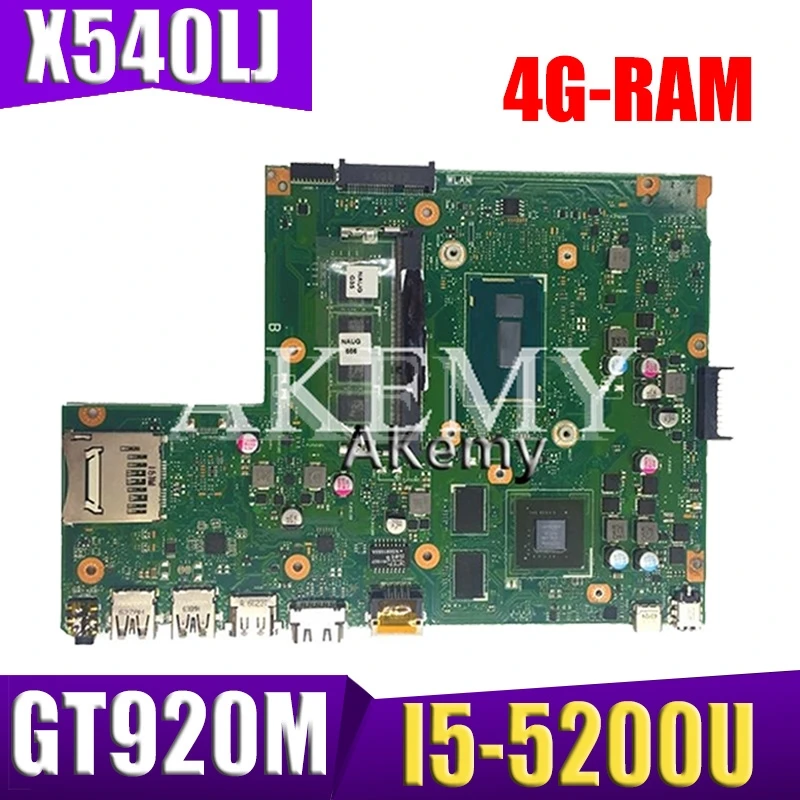 

Новинка! Материнская плата с 4G оперативной памяти I5-5200U GT920M для ASUS X540L F540L X540LJ, материнская плата для ноутбука REV2.1, 100%