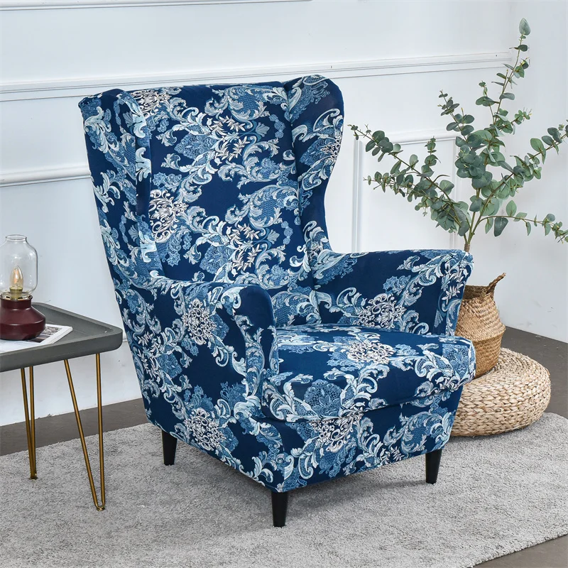 

Sloping Wing Chair Cover Stretch King Back Armchair Covers Elastic Armchair Slipcover Wingback Sofa Back Chair Cover Slipcovers