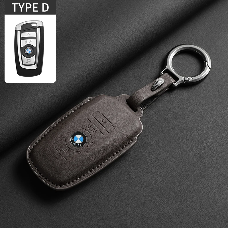 Фото Мягкий кожаный чехол для автомобильных ключей для BMW 1, 3, 5, 7 серий, моделей 320i, 530i, 550i, F20, F15, F16, F48, G20, G30, G01, G02, G05, G11, X1, X3, X4, X5, X6 №5