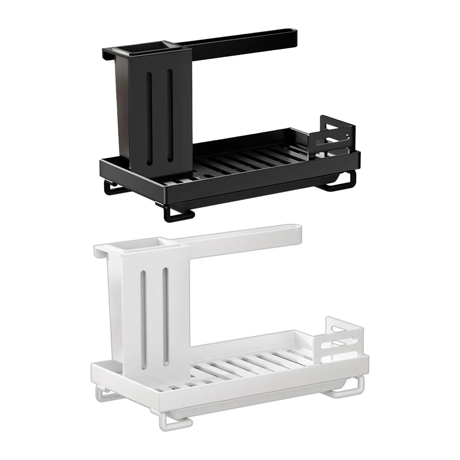 

Органайзер для раковины, регулируемый 2-уровневый многоцелевой шкаф, корзина, полка для хранения раковины, для хранения мыла, посуды, салфетки, губки для скраба