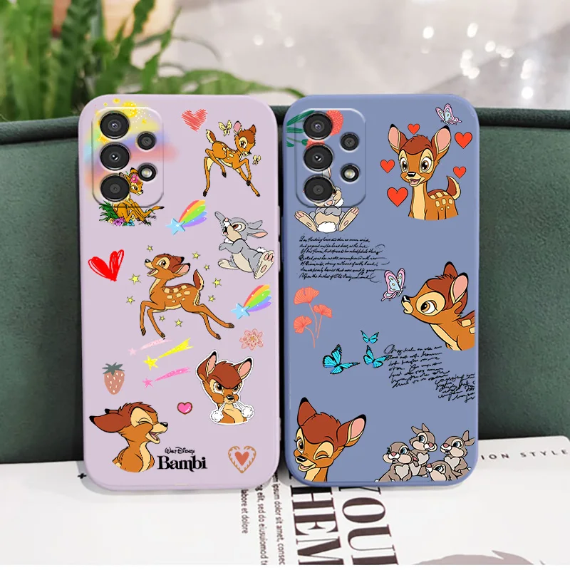 

NEW Bambi Phone Case For Samsung Galaxy A73 A72 A53 A52S A42 A33 A32 A23 A22S A21S F13 Liquid Rope Cover