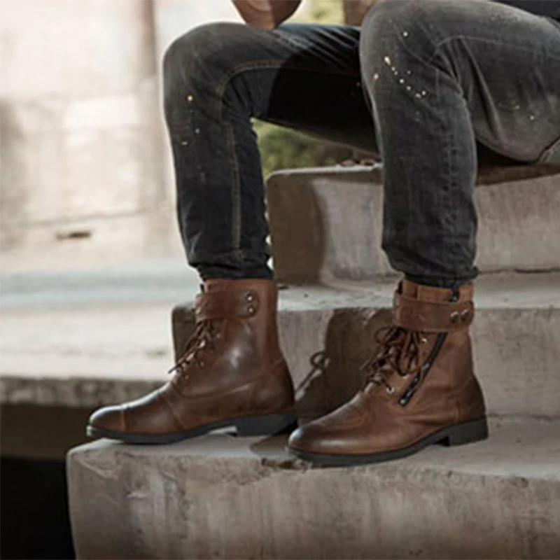 Байкерские ботильоны ARCX из коровьей кожи уличные Мотогонки мотокроссовки