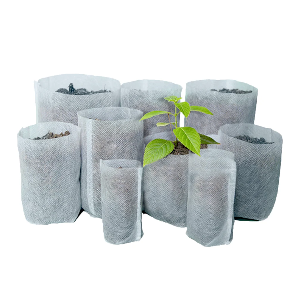 

500Pcs Different Sizes Biodegradable Non-woven Seedling Pots Eco-Friendly Planting Bags Nursery Bag Plant Grow Bags for garden