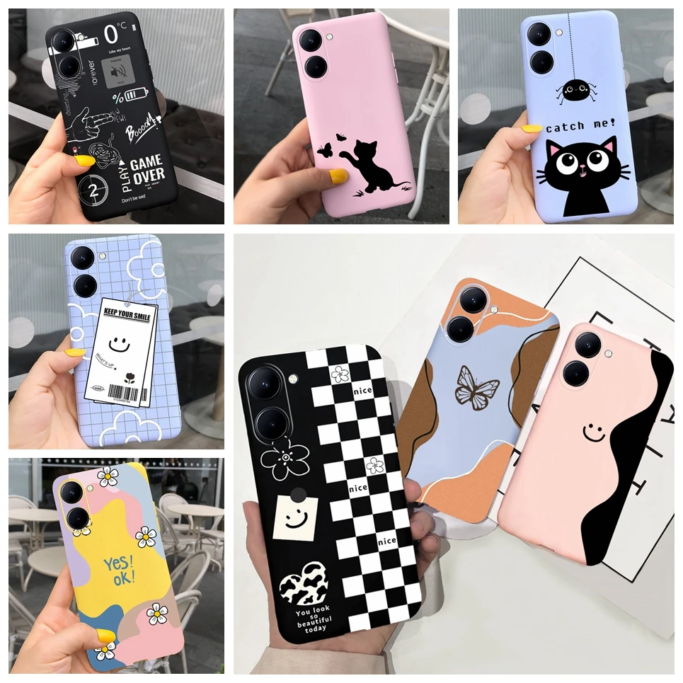 Чехол для Realme V23 6 58 дюйма чехол детей модный матовый противоударный мягкий ярких