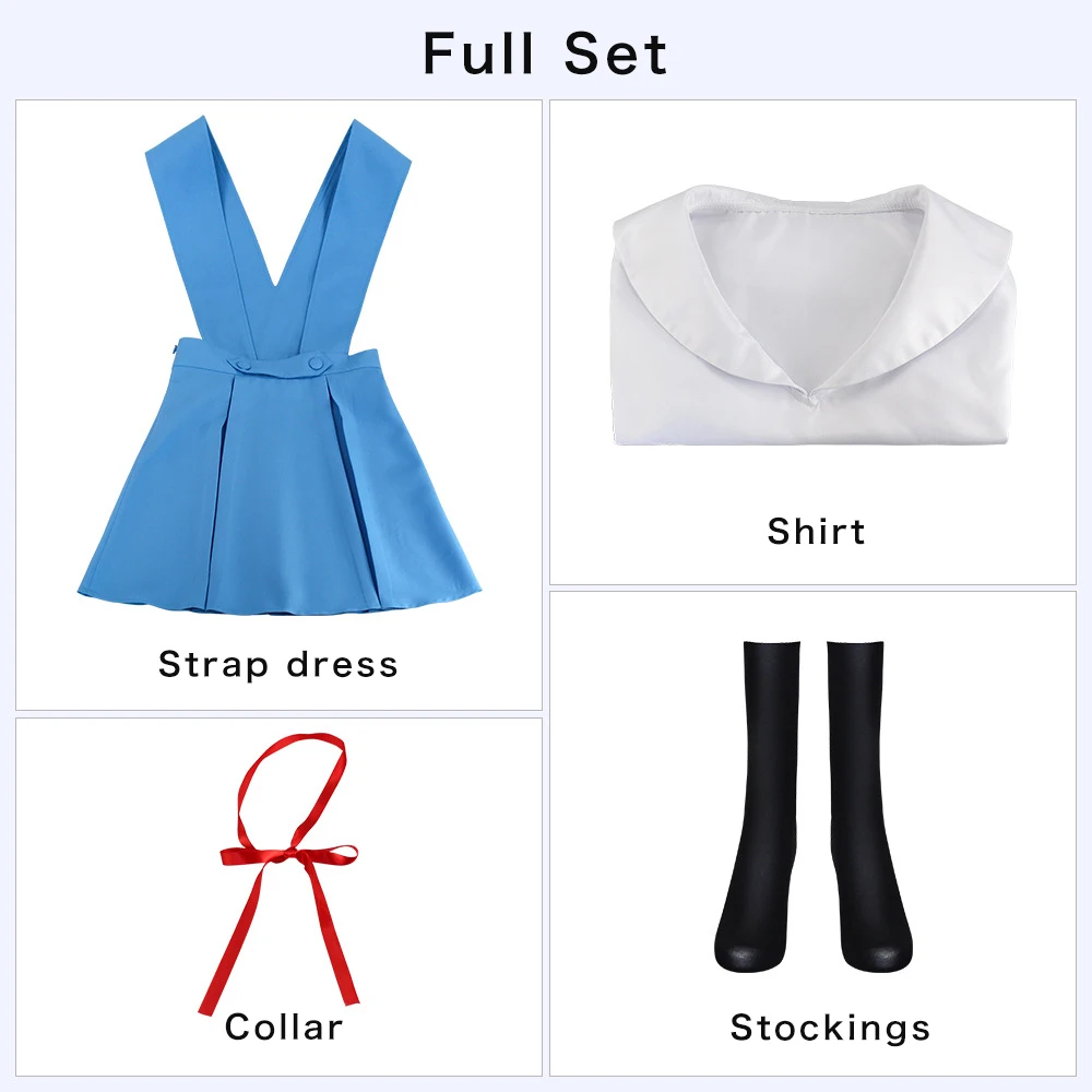 Костюм для косплея аниме Asuka школьная форма женская одежда парик |