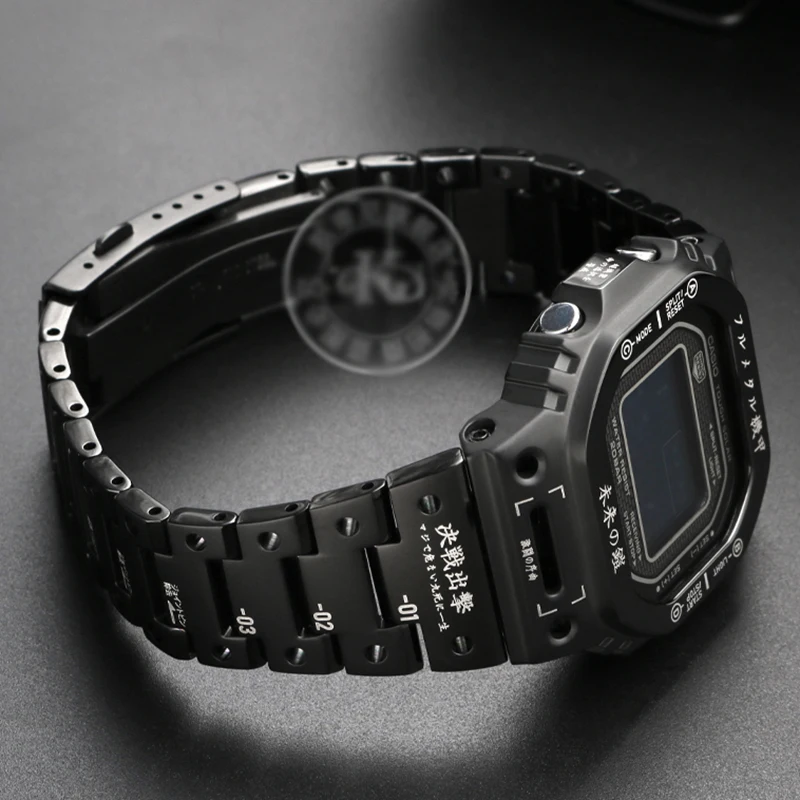 New Style Design Stainless Steel Kits Watch Band Metal Bezel For G-M-W-B5000 Set Watch Band Bracelet Case Cover Strap Belt Tool