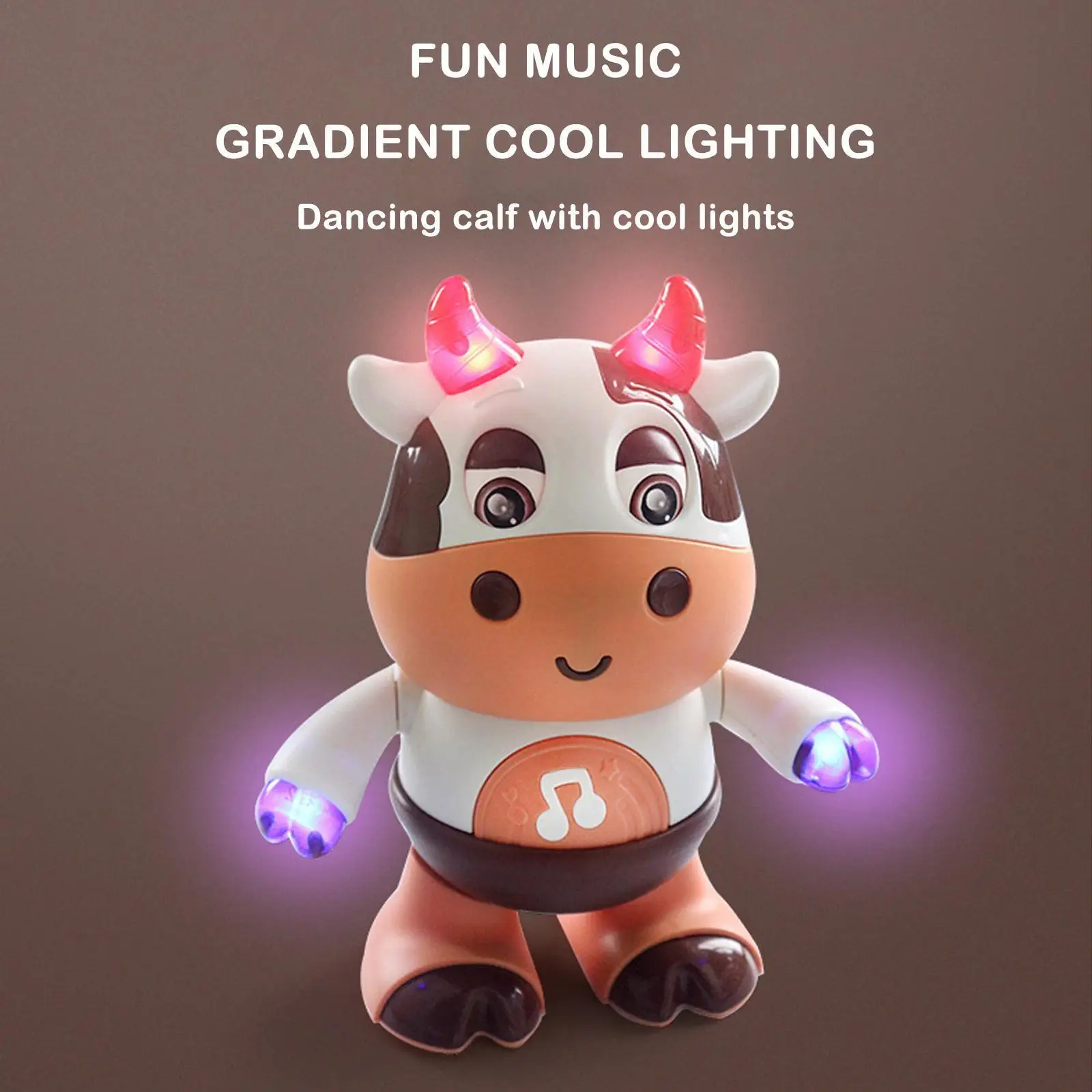 

14 Songs Dancing Robot Cow Baby Electric Toys Sound Toys Interrecative Light Music Parent-child Kid Toddler Christmas Cow G B3A4