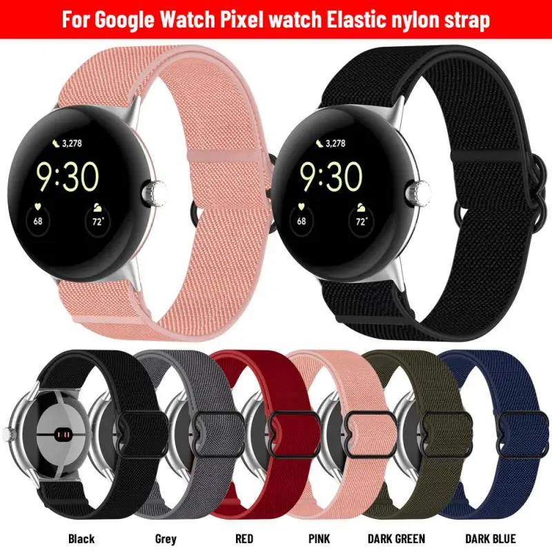 

Elastic Nylon Watchband Sport Strap Adjustable For Google Pixel Watch Strap Replacement Watchband Watch Accessories Watch Strap