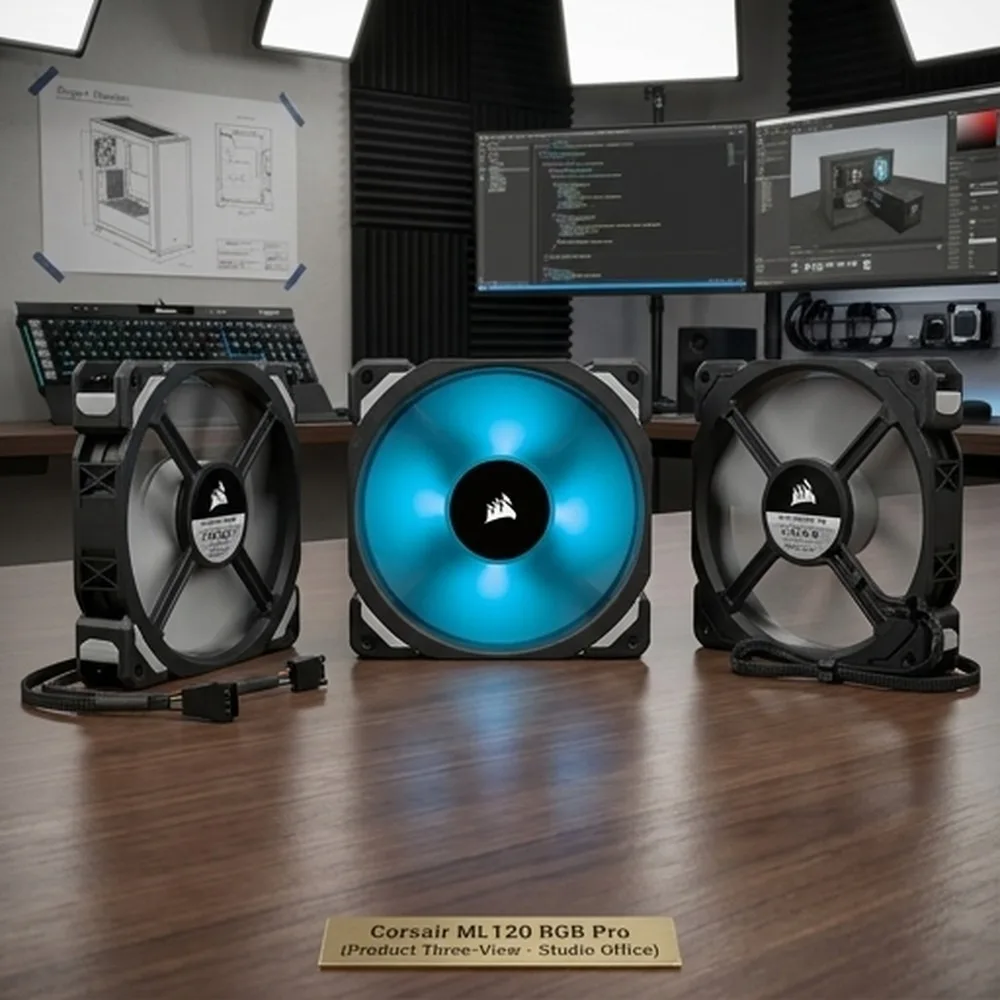 Фото Вентилятор Corsair ML120 PRO 120 мм с магнитной левитацией, RGB LED, PWM, без упаковки №3