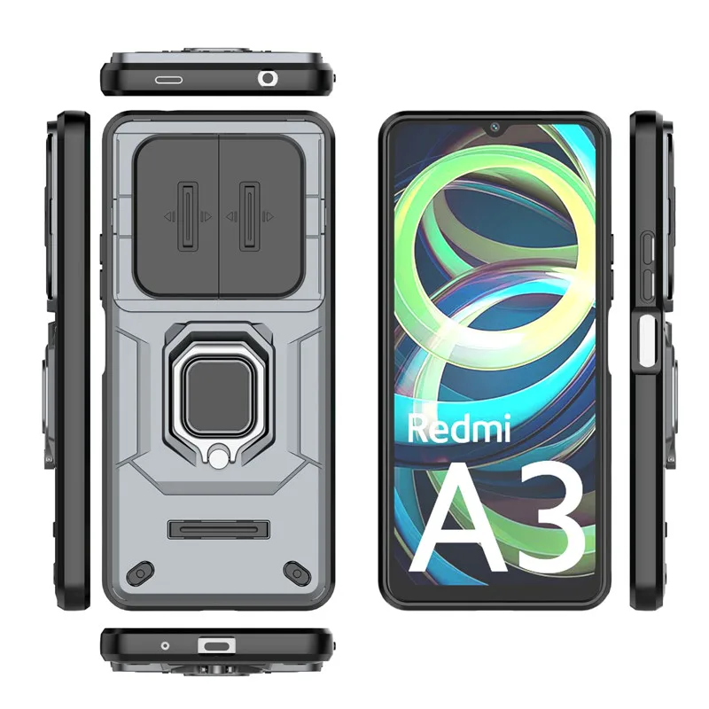 Чехол для Xiaomi Redmi A3x чехол A3 защита скользящей камеры бампер держатель задние