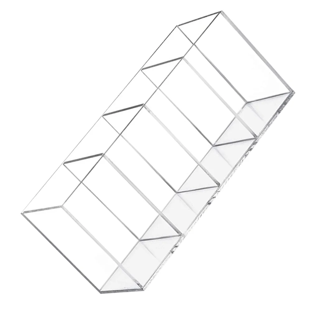 

Holdercup Pen Brush Acrylic Desk Makeup Compartmentorganizerstorage Clear Divided Case Desktop Container Countertop Box