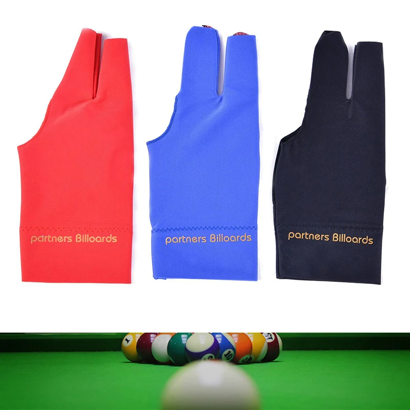 

Left Hand Spandex Snooker Billiard Cue Glove Pool Three Finger Billiard Glove