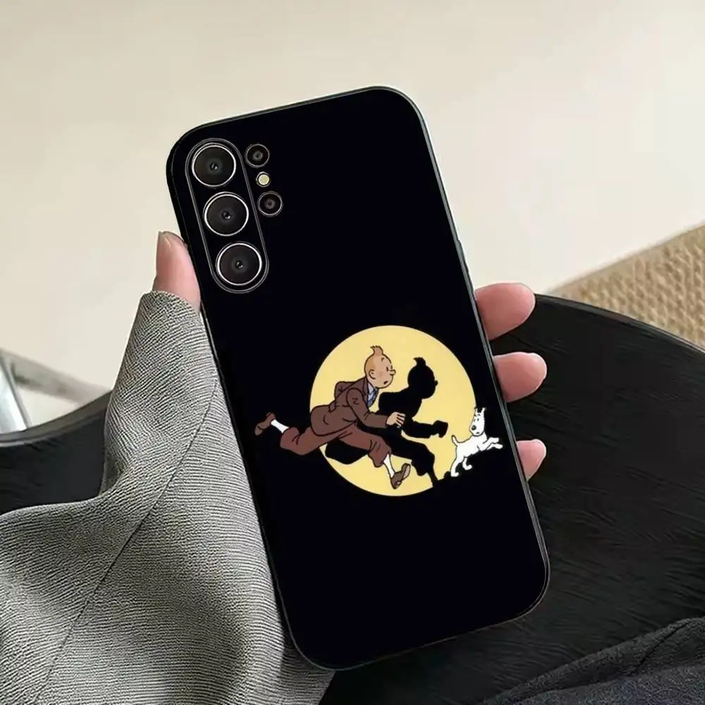 Фото Чехол для телефона «Собака: Приключения Тинтина» для Samsung S26, S24, S21, S22, Plus S23, S30, Ultra, S20, Fe, черный, мягкий силиконовый. №3