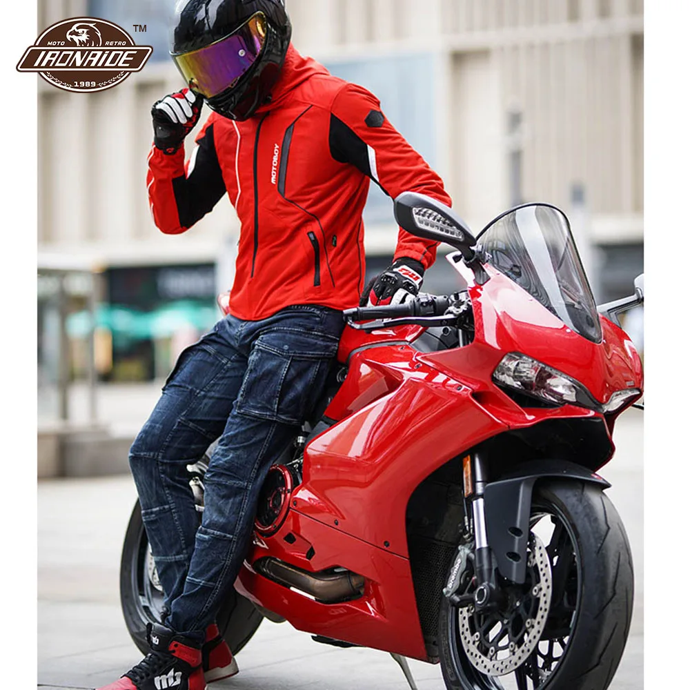 

Men's Motorcycle Jacket Pantalon Moto Breathable Jaqueta Motociclista Summer Biker Jacket Anti-drop Motocross Jacket