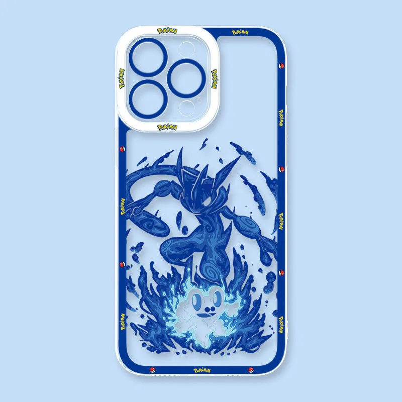 Фото ХИТ ПРОДАЖ: Чехол для телефона с аниме-персонажем Pokémon MEWTWO для iPhone 17e, 17, 16e, 16, 15, 14, 13, 12, 11 Mini, Air, Pro, Max, Plus – Прозрачная мягкая задняя крышка №2