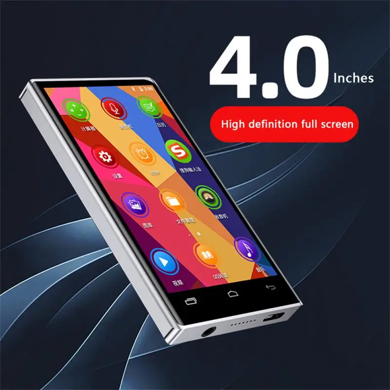 Bluetooth 5.0 MP5 Player 4.0 Inch Full Touch Screen FM Radio Recording Mp5 E-book Reading Music Video Player Android System