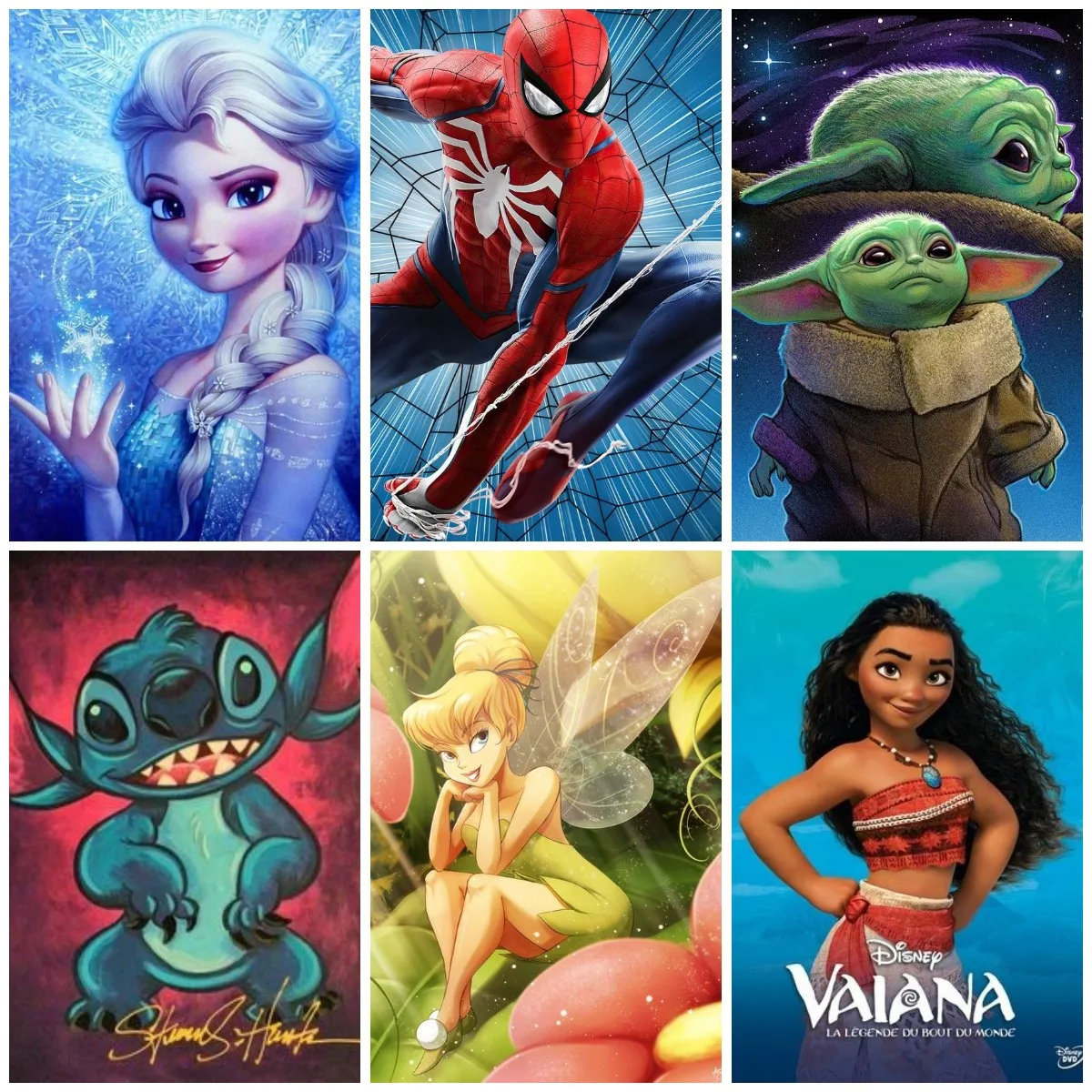 Алмазная 5d картина сделай сам рисунок из мультфильмов Диснея принцессы