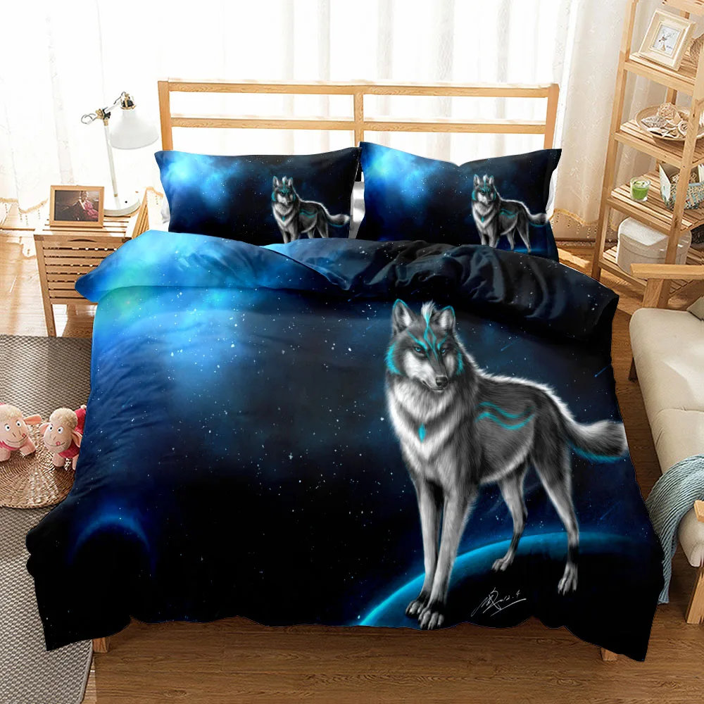 Продажа Комплект постельного белья с цифровым изображением волка/Doona