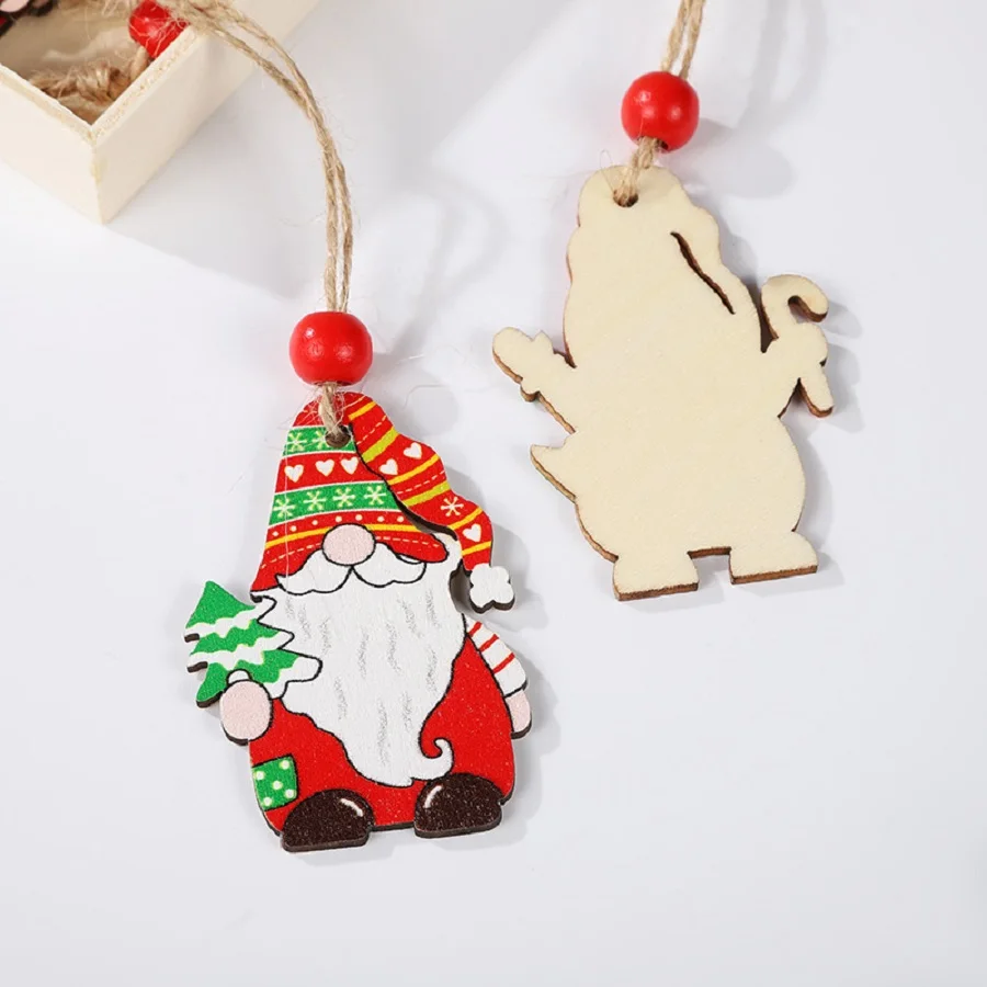 Новые рождественские деревянные фигурки из 12 штук без лица идеально подходят для