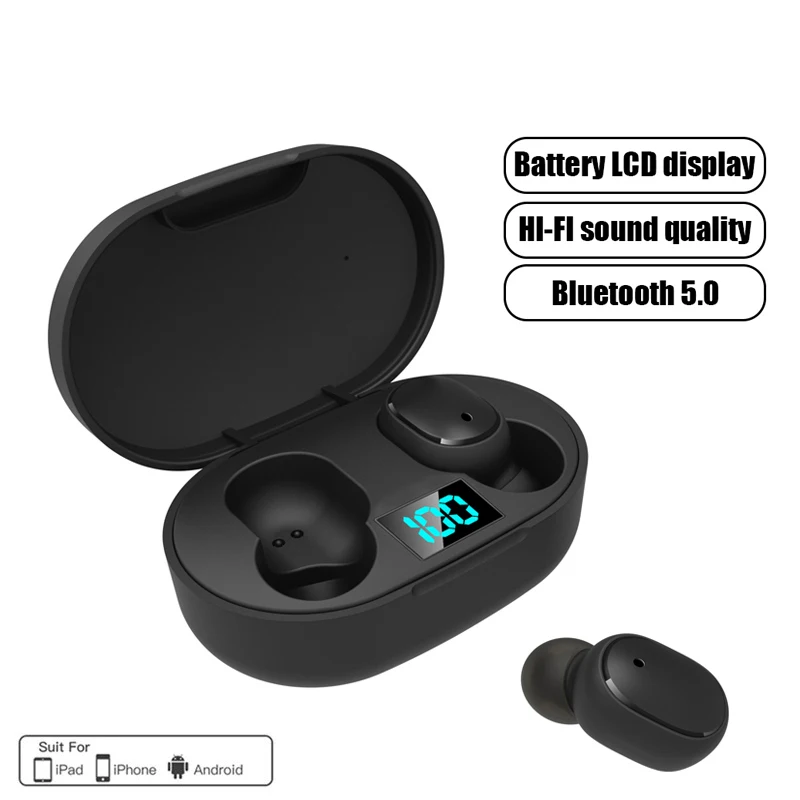 

TWS Wireless Bluetooth Headset In Ear Earbuds Noise Cancelling Hi-Fi Stereo Headphones With Microphone Earphone for Xiaomi Redmi