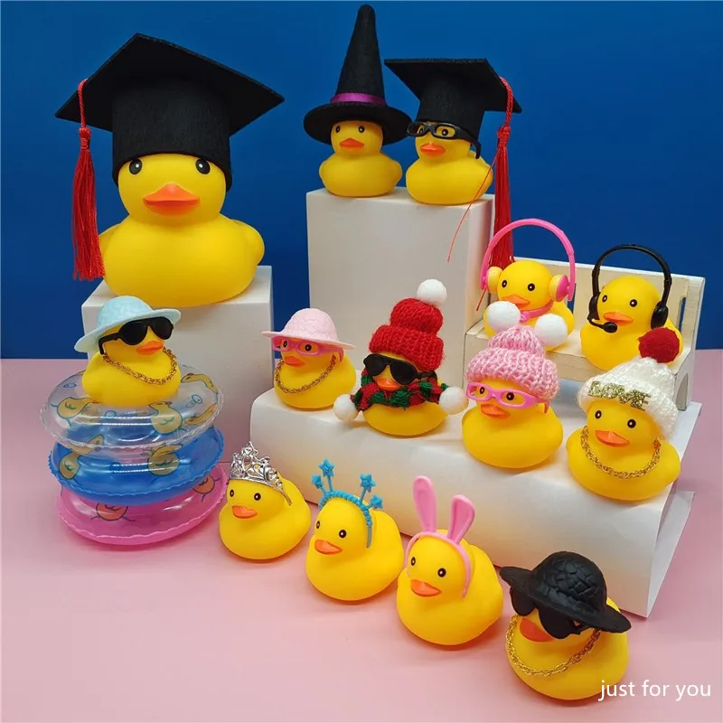 

Rubber Duck Baby Shower Toy Bathroom Bathtub Beach Party Water Park, Cute Kids Gift Cake Decoration And Car Decoration
