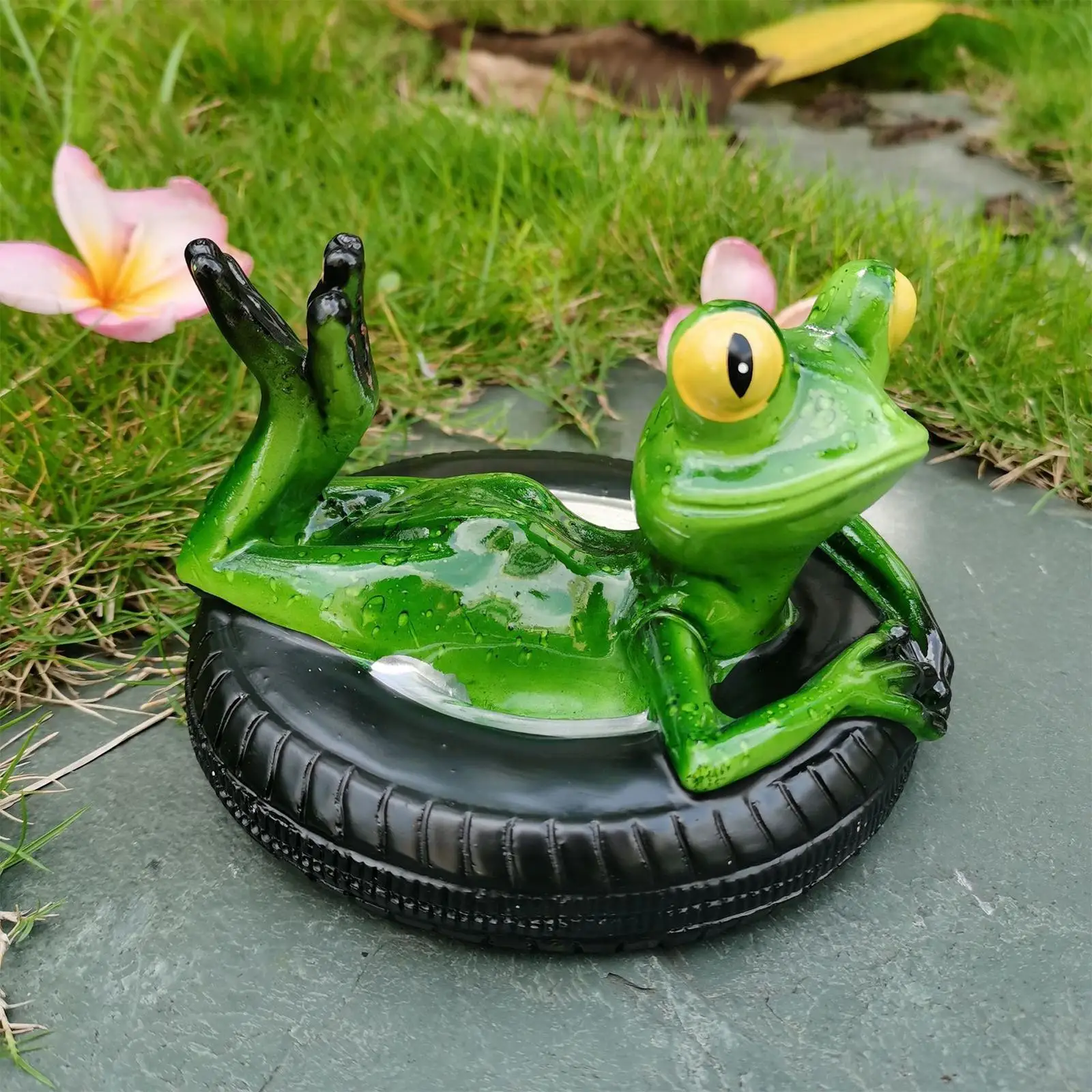 

Outdoor Garden Pond Decoration Animal Miniatures Floating Statue Garden Home Decoration Resin Pond Pool Decor Frog Fountain D5K2