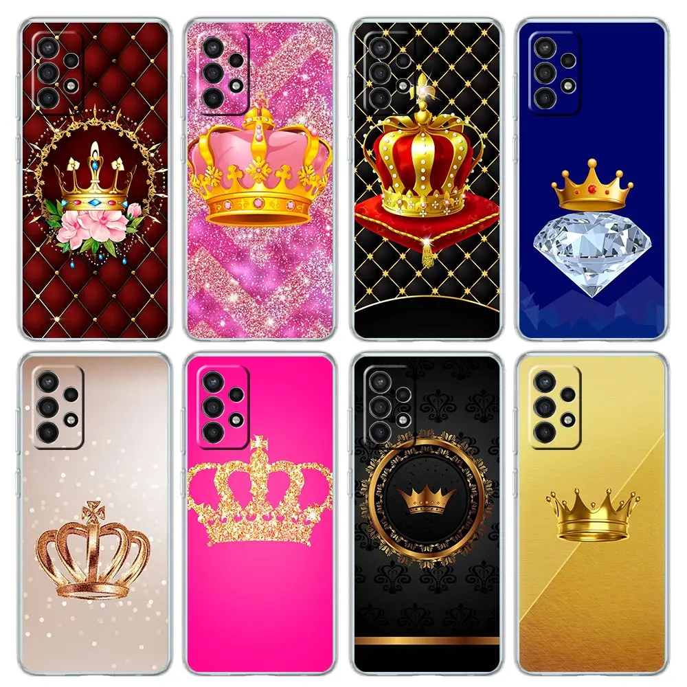 

Diamond Crown Printing Phone Case for Samsung Galaxy A53 A73 A13 A12 A51 A52 A50 A32 A31 A71 A70 A72 A21s A02s A22 A10 Cover