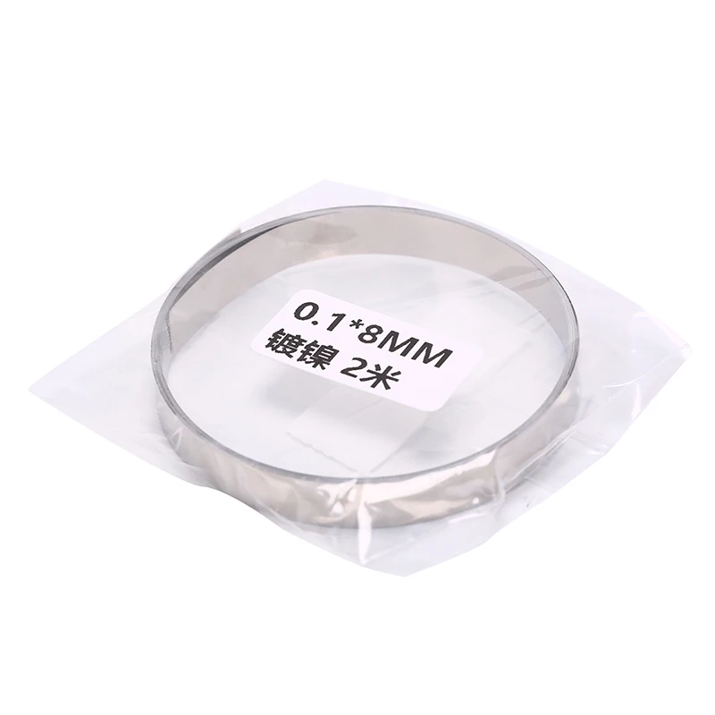 

2M 8mm x 0.1 Pure Ni Plate Nickel Strip Tape For Li 18650 Battery Spot Welding