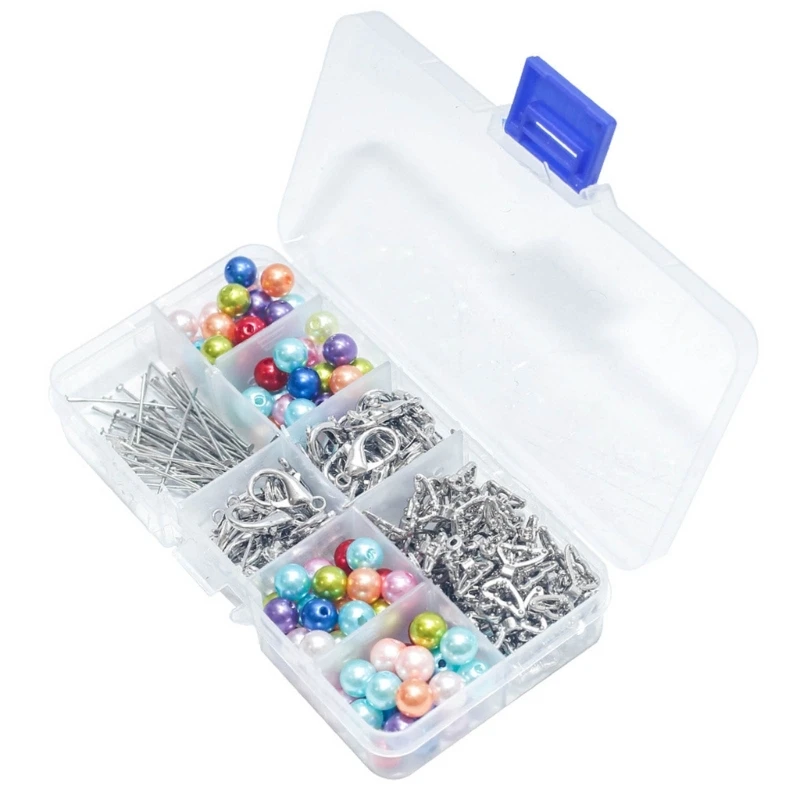 

50pcs Angel Keychain Include Rings with Colorful Beads Charm DIY Crafts Set A0KF