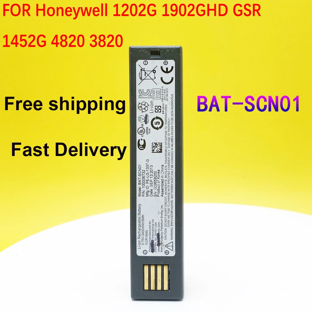 В наличии 2400mAh BAT-SCN01 Аккумулятор для Honeywell 1202G 1902GHD GSR 1452G 4820 3820 батарея Быстрая доставка с номером отслеживания