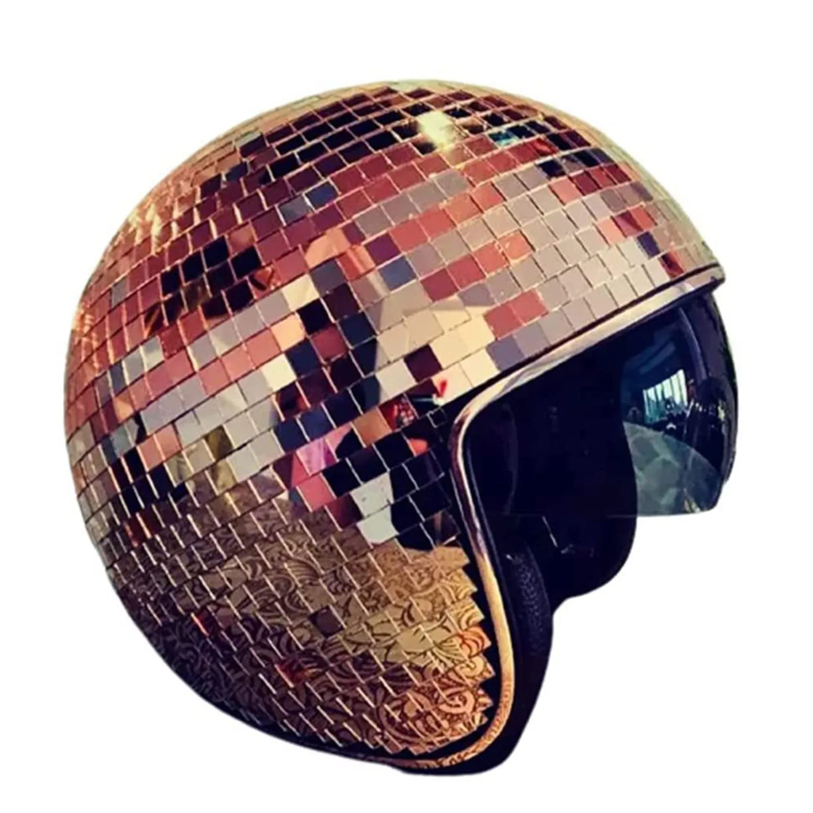 

Disco Ball Helmets With Retractable Nightclub Disco Ball Helmets With Retractable Glitter Mirror Disco Ball Helmets For Dance